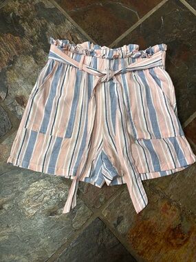 3/$20 shosho Striped Paperbag Shorts